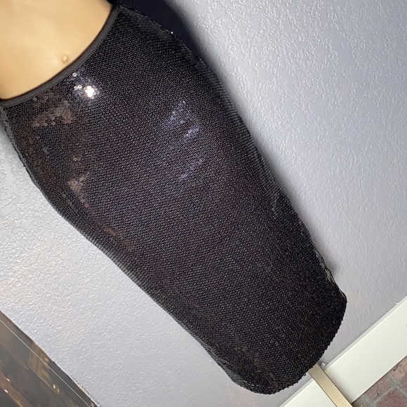 Olsenboye Dresses & Skirts - S / 3 - OLSENBOYE / OLSEN TWINS - NWT - sequin black lined pencil shirt